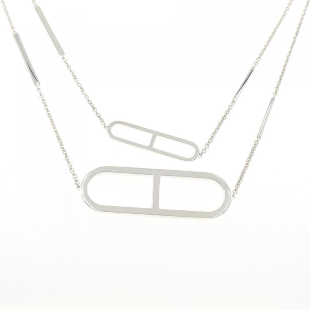 HERMES Silver Necklace